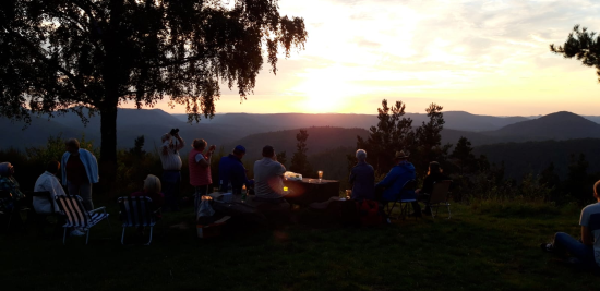 Wanderung Sonnenuntergang an der Hirtzeck-Aussicht, 
05. September 2021